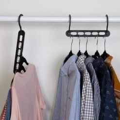 Black Plastic Cascading Collapsible Hangers (20-Pack) by Honey-Can-Do -Carnegy Avenue Sales black honey can do hangers hng 09215 31 1000