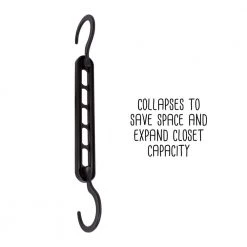 Black Plastic Cascading Collapsible Hangers (20-Pack) by Honey-Can-Do -Carnegy Avenue Sales black honey can do hangers hng 09215 4f 1000