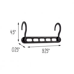 Black Plastic Set of 5 Collapsible Hangers and 50 Velvet Non-Slip Hangers 55-Pack by Honey-Can-Do -Carnegy Avenue Sales black honey can do hangers hng 09217 1f 1000