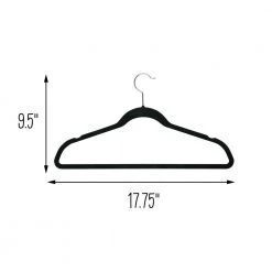 Black Plastic Set of 5 Collapsible Hangers and 50 Velvet Non-Slip Hangers 55-Pack by Honey-Can-Do -Carnegy Avenue Sales black honey can do hangers hng 09217 44 1000