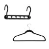 Black Plastic Set of 5 Collapsible Hangers and 50 Velvet Non-Slip Hangers 55-Pack by Honey-Can-Do -Carnegy Avenue Sales black honey can do hangers hng 09217 64 1000