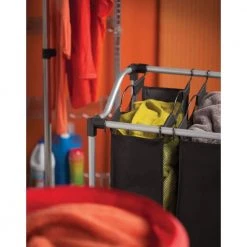 Quad Laundry Sorter with Mesh Bags, Steel/Black by Honey-Can-Do 15 Quad Laundry Sorter with Mesh Bags, Steel/Black by Honey-Can-Do -Carnegy Avenue Sales black honey can do laundry sorters srt 01682 31 1000