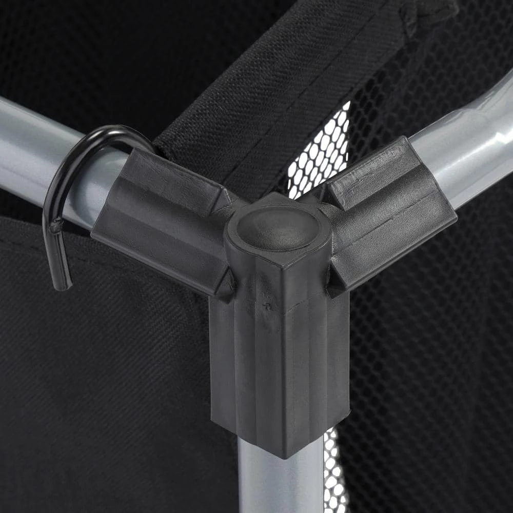 Quad Laundry Sorter with Mesh Bags, Steel/Black by Honey-Can-Do 4 Quad Laundry Sorter with Mesh Bags, Steel/Black by Honey-Can-Do - Image 2