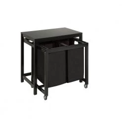 Double Sorter with Folding Table by Honey-Can-Do -Carnegy Avenue Sales black honey can do laundry sorters srt 03571 c3 1000