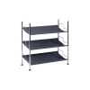 24.33 H 9-Pair Black Steel Shoe Rack by Honey-Can-Do