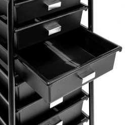 Steel and Plastic Rolling 10-Drawer Cart in Black by Honey-Can-Do -Carnegy Avenue Sales black honey can do storage drawers crt 08654 1f 1000