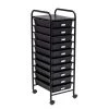 Steel and Plastic Rolling 10-Drawer Cart in Black by Honey-Can-Do -Carnegy Avenue Sales black honey can do storage drawers crt 08654 64 1000