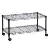 2-Tier Steel Wire Rolling Media Cart in Black by Honey-Can-Do -Carnegy Avenue Sales black honey can do utility carts crt 03937 64 1000