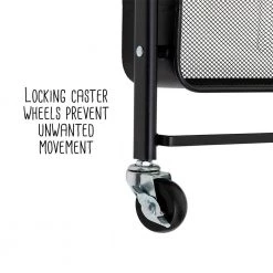 3-Tier Steel 4-Wheeled Folding Utility Cart in Black by Honey-Can-Do -Carnegy Avenue Sales black honey can do utility carts crt 09584 44 1000