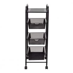 3-Tier Steel 4-Wheeled Utility Cart in Black by Honey-Can-Do -Carnegy Avenue Sales black honey can do utility carts crt 09589 44 1000