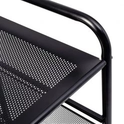 3-Tier Steel 4-Wheeled Utility Cart in Black by Honey-Can-Do -Carnegy Avenue Sales black honey can do utility carts crt 09589 4f 1000