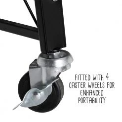 3-Tier Steel 4-Wheeled Collapsible Utility Cart in Black by Honey-Can-Do -Carnegy Avenue Sales black honey can do utility carts shf 09577 44 1000