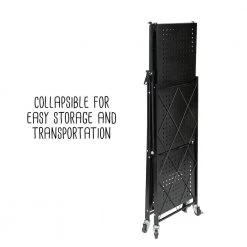 3-Tier Steel 4-Wheeled Collapsible Utility Cart in Black by Honey-Can-Do -Carnegy Avenue Sales black honey can do utility carts shf 09577 fa 1000