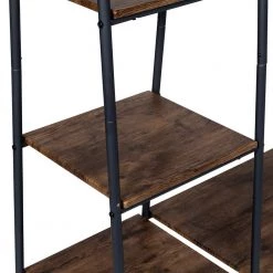 Black/Natural Steel and MDF Clothes Rack 39.4 in. W x 59.6 in. H by Honey-Can-Do -Carnegy Avenue Sales black natural honey can do clothes racks gar 09567 44 1000