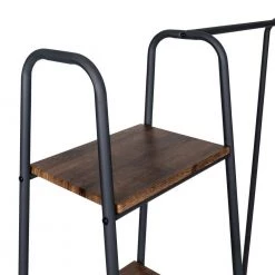 Black/Natural Steel and MDF Clothes Rack 39.4 in. W x 59.6 in. H by Honey-Can-Do -Carnegy Avenue Sales black natural honey can do clothes racks gar 09567 fa 1000