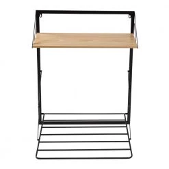 31 in. H x 24 in. W x 20 in. D Wall Mounted Drying Rack with Shelf in Black/Natural by Honey-Can-Do -Carnegy Avenue Sales black natural honey can do laundry room cabinets dry 09784 44 1000