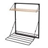 31 in. H x 24 in. W x 20 in. D Wall Mounted Drying Rack with Shelf in Black/Natural by Honey-Can-Do -Carnegy Avenue Sales black natural honey can do laundry room cabinets dry 09784 64 1000