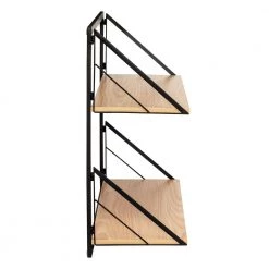 22 in. H x 24 in. W x 10 in. D 2-Tier Steel/MDF Wall or Over-the-Door Laundry Shelf in Black/Natural by Honey-Can-Do 11 22 in. H x 24 in. W x 10 in. D 2-Tier Steel/MDF Wall or Over-the-Door Laundry Shelf in Black/Natural by Honey-Can-Do -Carnegy Avenue Sales black natural honey can do laundry room cabinets shf 09785 4f 1000