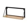 8 in. H x 18 in. W x 6 in. D Small Wall-Mounted Floating Shelf for with Black Metal Bracket in Black/Natural by Honey-Can-Do -Carnegy Avenue Sales black natural honey can do laundry room cabinets shf 09787 64 1000