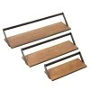 Black/Rustic Steel Floating Wall Shelves (Set of 3) by Honey-Can-Do -Carnegy Avenue Sales black rustic honey can do decorative shelving shf 09342 64 1000
