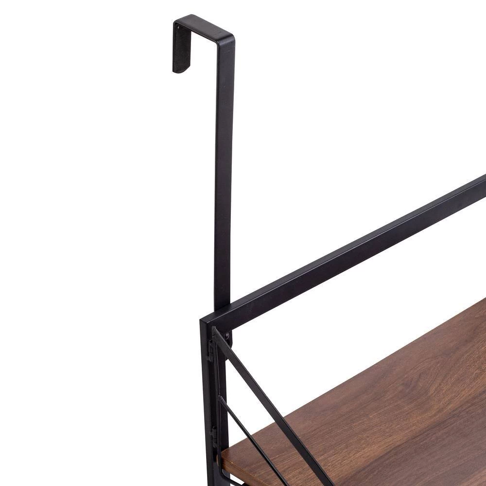 Laundry Room Makeover 24 in. W x 31 in. H Melamine and Steel Wall-Mounted Folding Drying Rack in Black/Walnut by Honey-Can-Do 7 Laundry Room Makeover 24 in. W x 31 in. H Melamine and Steel Wall-Mounted Folding Drying Rack in Black/Walnut by Honey-Can-Do - Image 5