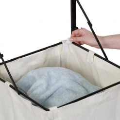 Laundry Room Makeover Black/Walnut Collapsible Melamine/Steel Hanging Hamper with Shelf by Honey-Can-Do 15 Laundry Room Makeover Black/Walnut Collapsible Melamine/Steel Hanging Hamper with Shelf by Honey-Can-Do -Carnegy Avenue Sales black walnut honey can do hampers hmp 09778 fa 1000