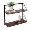 Laundry Room Makeover 22 in. H x 24 in. W x 10 in. D 2-Tier Melamine and Steel Shelf in Black/Walnut by Honey-Can-Do -Carnegy Avenue Sales black walnut honey can do laundry room cabinets shf 09780 64 1000