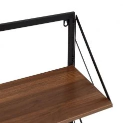 Laundry Room Makeover 22 in. H x 24 in. W x 10 in. D 2-Tier Melamine and Steel Shelf in Black/Walnut by Honey-Can-Do -Carnegy Avenue Sales black walnut honey can do laundry room cabinets shf 09780 76 1000