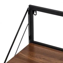 Laundry Room Makeover 8 in. H x 24 in. W x 10 in. D Melamine and Steel Shelf in Walnut/Black by Honey-Can-Do 14 Laundry Room Makeover 8 in. H x 24 in. W x 10 in. D Melamine and Steel Shelf in Walnut/Black by Honey-Can-Do -Carnegy Avenue Sales black walnut honey can do laundry room cabinets shf 09781 44 1000