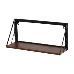 Laundry Room Makeover 8 in. H x 18 in. W x 6 in. D Melamine and Steel Shelf in Walnut/Black by Honey-Can-Do -Carnegy Avenue Sales black walnut honey can do laundry room cabinets shf 09782 c3 1000