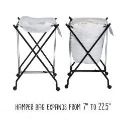 Black/White Single Bounce Back No Bend Laundry Hamper with Wheels by Honey-Can-Do 13 Black/White Single Bounce Back No Bend Laundry Hamper with Wheels by Honey-Can-Do -Carnegy Avenue Sales black white honey can do hampers hmp 09748 1f 1000