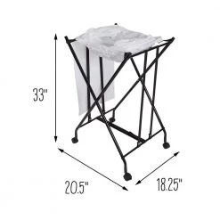 Black/White Single Bounce Back No Bend Laundry Hamper with Wheels by Honey-Can-Do 12 Black/White Single Bounce Back No Bend Laundry Hamper with Wheels by Honey-Can-Do -Carnegy Avenue Sales black white honey can do hampers hmp 09748 4f 1000