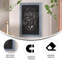 Blue Magnetic Wall Mounted Chalkboard by Carnegy Avenue -Carnegy Avenue Sales blue carnegy avenue boards easels cga hgwa 513532 bl hd c3 1000
