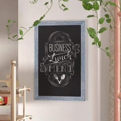 Blue Magnetic Wall Mounted Chalkboard by Carnegy Avenue -Carnegy Avenue Sales blue carnegy avenue boards easels cga hgwa 513540 bl hd 31 1000