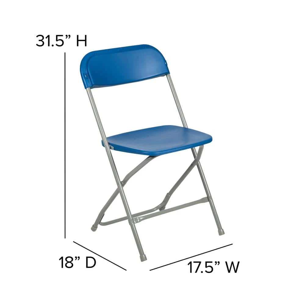 Blue Metal Folding Chair (Set of 10) by Carnegy Avenue 10 Blue Metal Folding Chair (Set of 10) by Carnegy Avenue - Image 8
