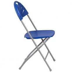 Blue Plastic Seat Metal Frame Outdoor Safe Folding Chair by Carnegy Avenue -Carnegy Avenue Sales blue carnegy avenue folding chairs cga le 204032 bl hd e1 1000