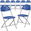 Blue Metal Folding Chair (Set of 8) by Carnegy Avenue -Carnegy Avenue Sales blue carnegy avenue folding chairs cga le 211460 bl hd 64 1000