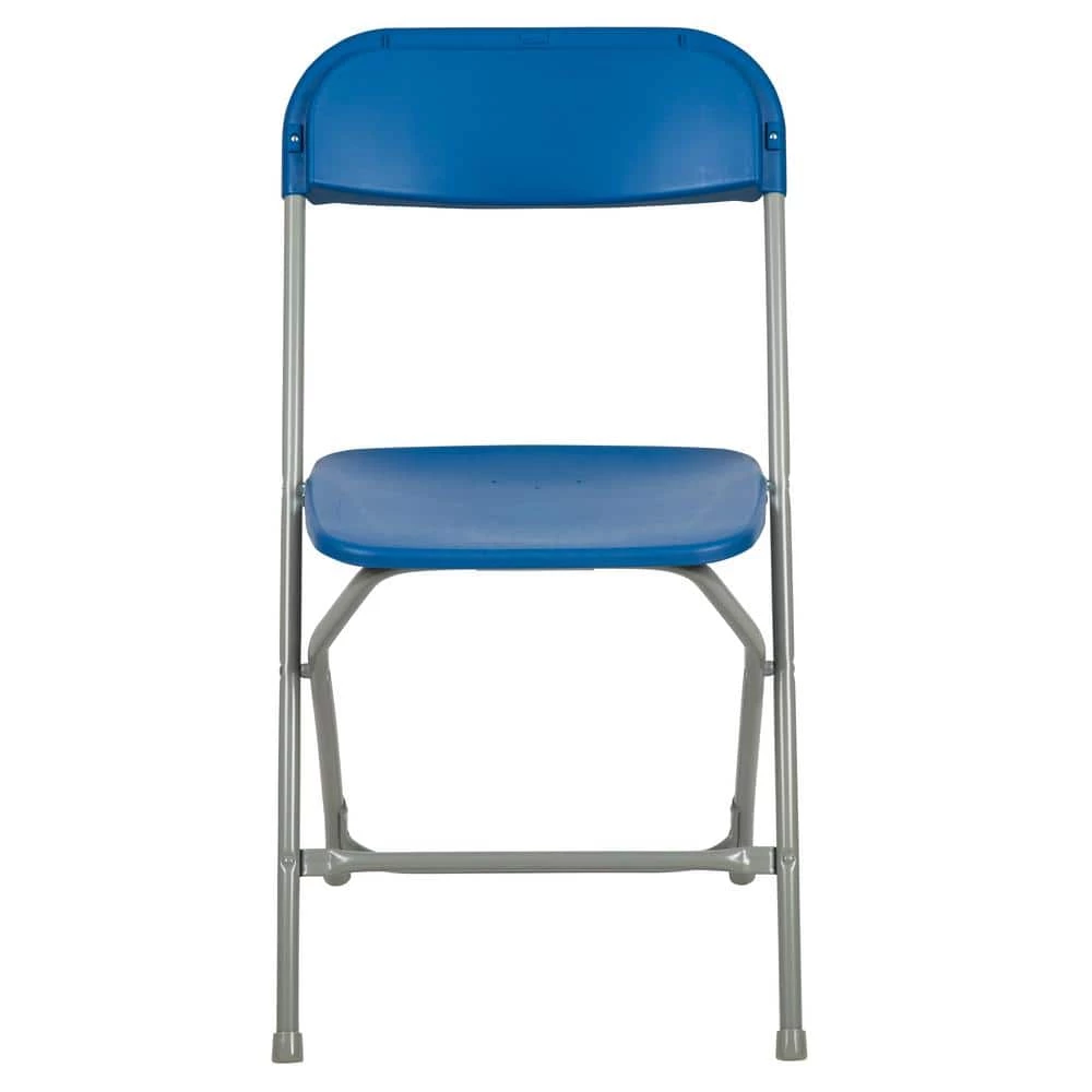 Blue Plastic Seat with Metal Frame Folding Chair (Set of 2) by Carnegy Avenue 9 Blue Plastic Seat with Metal Frame Folding Chair (Set of 2) by Carnegy Avenue - Image 7