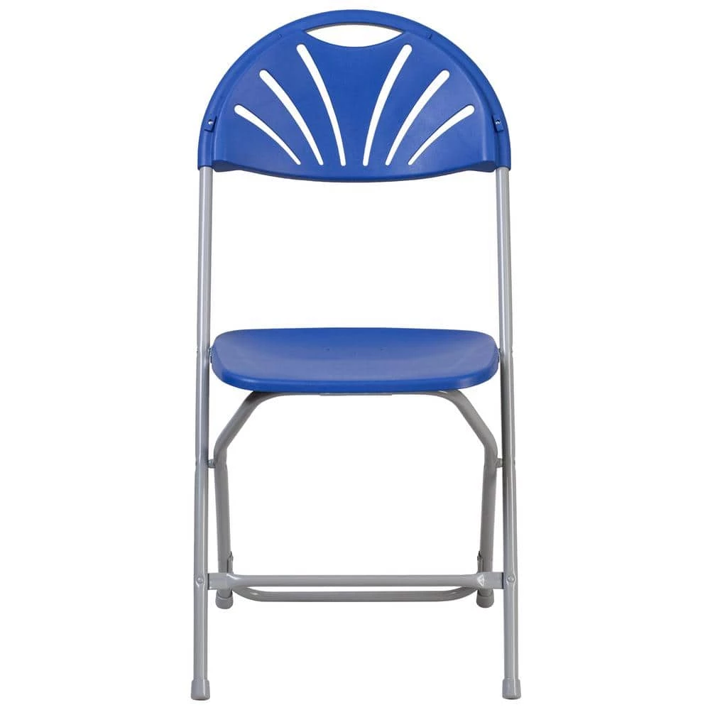 Blue Plastic Seat with Metal Frame Folding Chair (Set of 2) by Carnegy Avenue 10 Blue Plastic Seat with Metal Frame Folding Chair (Set of 2) by Carnegy Avenue - Image 8