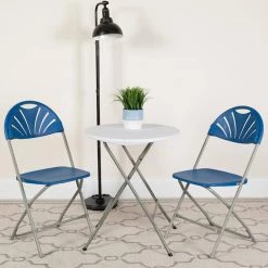 Blue Plastic Seat with Metal Frame Folding Chair (Set of 2) by Carnegy Avenue 13 Blue Plastic Seat with Metal Frame Folding Chair (Set of 2) by Carnegy Avenue -Carnegy Avenue Sales blue carnegy avenue folding chairs cga le 274428 bl hd c3 1000
