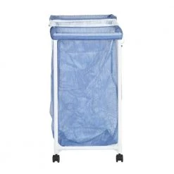3-Bag Mesh Laundry Sorter Hamper by Honey-Can-Do 12 3-Bag Mesh Laundry Sorter Hamper by Honey-Can-Do -Carnegy Avenue Sales blue white honey can do laundry sorters hmp 01629 40 1000