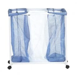 3-Bag Mesh Laundry Sorter Hamper by Honey-Can-Do 13 3-Bag Mesh Laundry Sorter Hamper by Honey-Can-Do -Carnegy Avenue Sales blue white honey can do laundry sorters hmp 01629 a0 1000