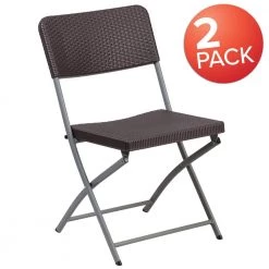 Brown Metal Folding Chair (2-Pack) by Carnegy Avenue -Carnegy Avenue Sales brown carnegy avenue folding chairs cga dad 275025 br hd c3 1000