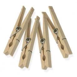 100-Pack Spring-Loaded Wood Clothespins by Honey-Can-Do