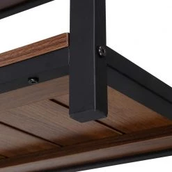 18 in. H x 33.85 in. W Walnut Particle Board and Steel 2-Tier Entryway Shoe Storage Bench by Honey-Can-Do -Carnegy Avenue Sales brown honey can do shoe storage benches sto 09775 fa 1000