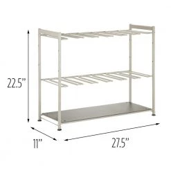 Silver Steel Entryway or Closet Hanging Boot Storage and Drying Rack by Honey-Can-Do -Carnegy Avenue Sales brown honey can do shoe trees boot shapers sho 09223 1f 1000