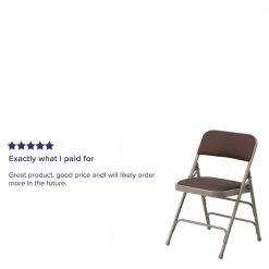 Brown Patterned Metal Folding Chair (4-Pack) by Carnegy Avenue -Carnegy Avenue Sales brown patterned carnegy avenue folding chairs cga aw 23785 br hd 76 1000