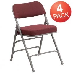 Burgundy Metal Folding Chair (4-Pack) by Carnegy Avenue -Carnegy Avenue Sales burgundy carnegy avenue folding chairs cga aw 229148 bu hd c3 1000