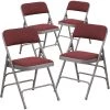 Burgundy Patterned Metal Folding Chair (4-Pack) by Carnegy Avenue -Carnegy Avenue Sales burgundy patterned carnegy avenue folding chairs cga aw 157928 bu hd 64 1000