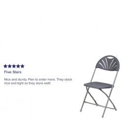 Charcoal Plastic Seat Metal Frame Outdoor Safe Folding Chair by Carnegy Avenue -Carnegy Avenue Sales charcoal carnegy avenue folding chairs cga le 204029 ch hd 76 1000